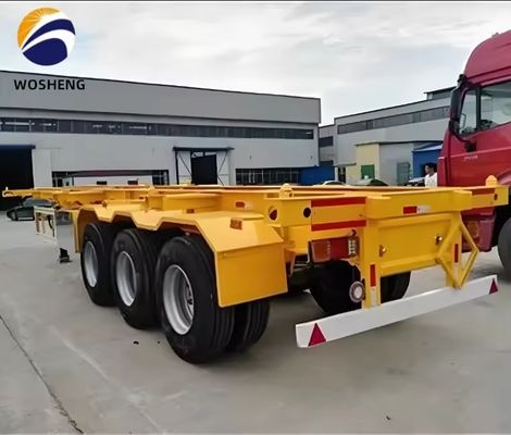 3 оси 20FT 40FT Контейнерный контейнер для гусиного шея Шасси скелетный полуприцеп