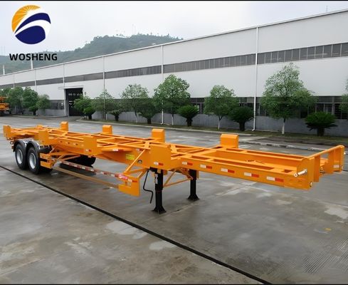 Максимальная полезная нагрузка 30000 кг Сталь 2 оси 3 оси 20FT 40FT Контейнер Шасси Скелет Полуприцеп