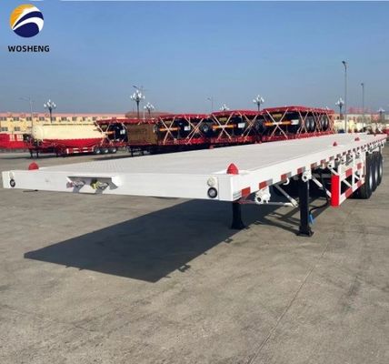 40ft Flatbed Trailer 3 Axle Container Truck с двойными шинами 12400*2610*1550 мм стали