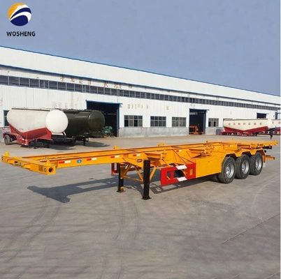 Контейнерный транспорт 3 оси 20FT 40FT Контейнерный шасси скелет Полуприцеп для грузовика