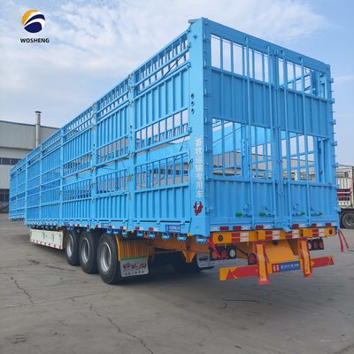 Настройка 3 оси 20-50T высокий забор полуприцеп для скота Кровь из Wosheng