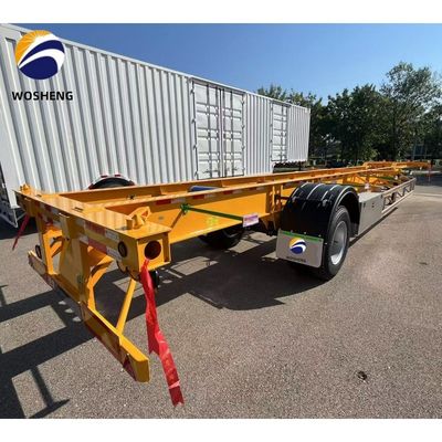 12R22.5*12 шт. Шины 1/2 оси 20/40/45/48 футов Стальной скелетный полуприцеп для грузовых контейнерных перевозок