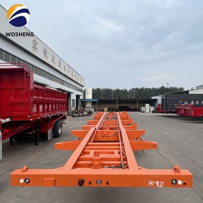 12R22.5*12 шт. Шины 1/2 оси 20/40/45/48 футов Стальной скелетный полуприцеп для грузовых контейнерных перевозок