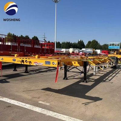 12R22.5*12 шт. Шины 1/2 оси 20/40/45/48 футов Стальной скелетный полуприцеп для грузовых контейнерных перевозок