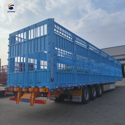 Настройка 3 оси 20-50T высокий забор полуприцеп для скота Кровь из Wosheng