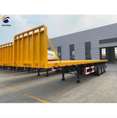 3 оси 4 оси Контейнер плоский грузовик полуприцеп для перевозки 20ft 40ft контейнер