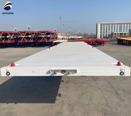 3 оси 4 оси Контейнер плоский грузовик полуприцеп для перевозки 20ft 40ft контейнер