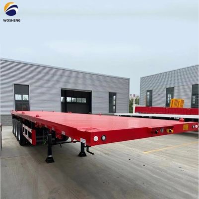 3 оси 4 оси Контейнер плоский грузовик полуприцеп для перевозки 20ft 40ft контейнер