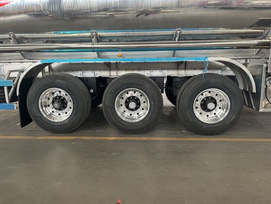 Прямая продажа 42cbm Нержавеющая сталь топливный бак полуприцеп с 28 тонной посадочной установкой