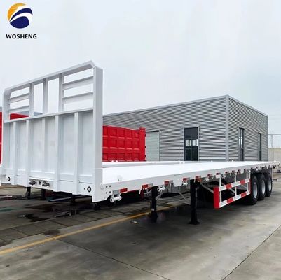 3 оси 4 оси Контейнер плоский грузовик полуприцеп для перевозки 20ft 40ft контейнер