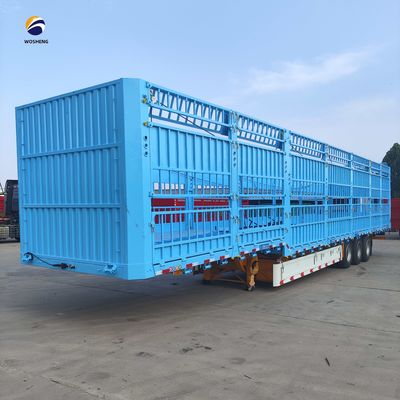 Настройка 3 оси 20-50T высокий забор полуприцеп для скота Кровь из Wosheng
