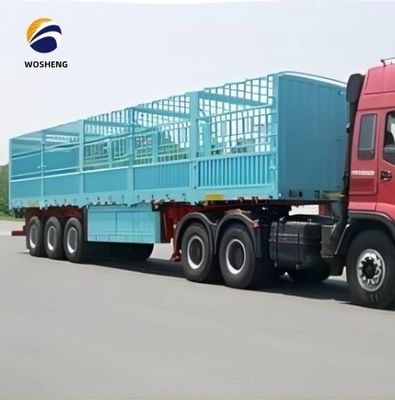 Настройка 3 оси 20-50T высокий забор полуприцеп для скота Кровь из Wosheng