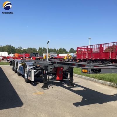 40ft 45ft 3 Axle Shipping Container Скелетный трейлер Гусиная шасси полугрузовой трейлер