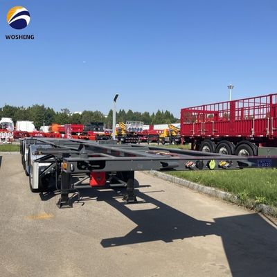 40ft 45ft 3 Axle Shipping Container Скелетный трейлер Гусиная шасси полугрузовой трейлер