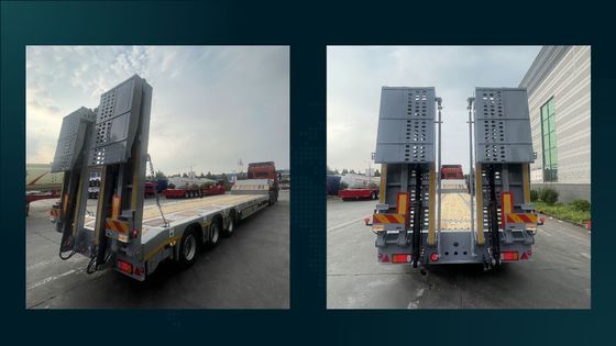 Воздушная подвеска 3 оси 40-80тонная стальная полуприцеп для экскаваторов и дозеров