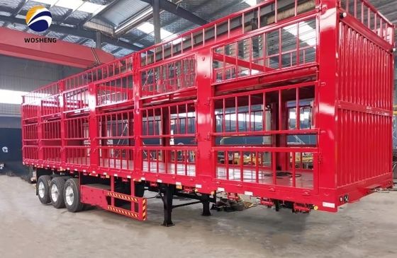 Крайний балл Q345B/T700 высокий забор полуприцеп для перевозки скота и коров