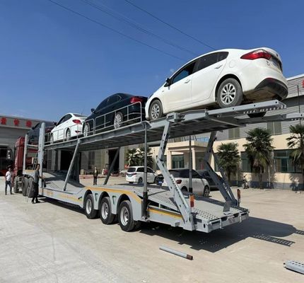 Тук-прицеп Wosheng 2/3 Оси 6-10 единиц Автомобильный носитель Полуприцеп для автомобильной перевозки