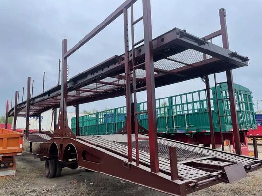 Механическая подвеска с двумя осями Транспортный полуприцеп для автомобильных перевозок