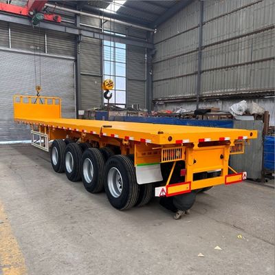Wosheng 2 3 4 5 Axles Flatbed Trailer 12400x2610x1550mm с весом 7,0 тонны