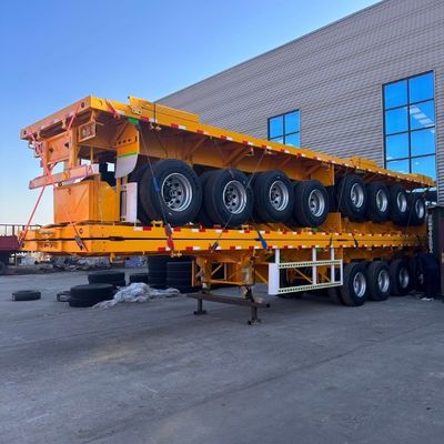 Wosheng 2 3 4 5 Axles Flatbed Trailer 12400x2610x1550mm с весом 7,0 тонны