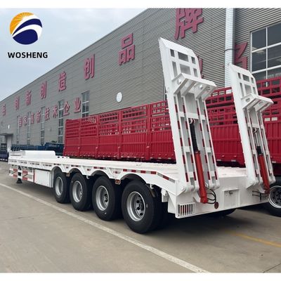 60 тонн 2&quot;/3.5&quot; JOST King Pin 3 Axle Lowboy Loader Lowbed Semi Trailer для тяжелой работы