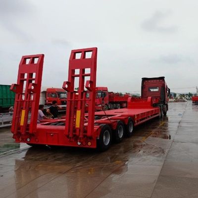 60 тонн 2&quot;/3.5&quot; JOST King Pin 3 Axle Lowboy Loader Lowbed Semi Trailer для тяжелой работы