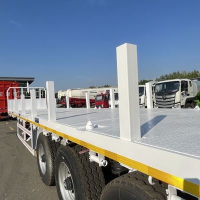 12500x2500x1600-3100mm 3-4 оси Fuwa Axle Flatbed Semi Trailer Подходит для контейнеров