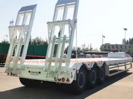13-18м х 2,5-3м х 3,3м Прицеп для грузовиков 60-100 тонн 3 оси Гошая шея Нижний полуприцеп