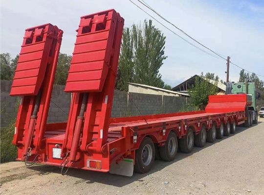 13-18м х 2,5-3м х 3,3м Прицеп для грузовиков 60-100 тонн 3 оси Гошая шея Нижний полуприцеп