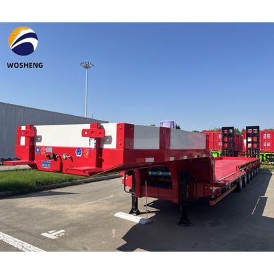 Листья весна 3 оси гидравлический расширяемый Lowboy Loader Lowbed Semi Trailer для тяжелых грузов