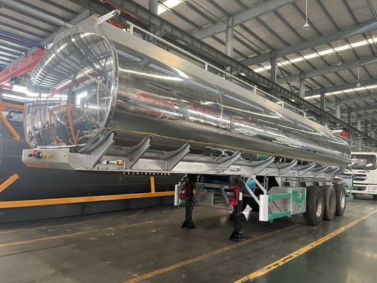 Стандартная 28-тонная посадочная установка 3 оси 25-60 CBM Алюминиевая сплав топливный бак полуприцеп