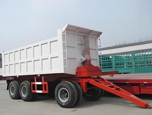 Q345 Прицеп из углеродной стали с 2 осями и 3 осями с 30 тоннами грузоподъемности и боковой стенкой