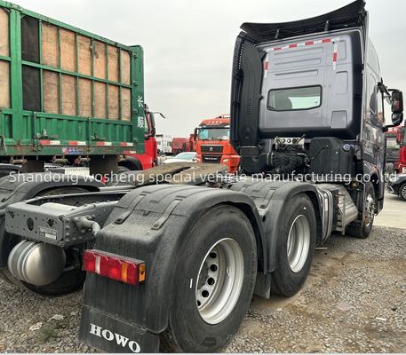 Стальной Sinotruk Использованный 6x4 Левый рулевой Howo 371 375 Трактор грузовик Дизельное ручное топливо Weichai двигатель