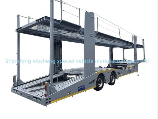&quot;2&quot; 50 King Pin Steel Двухэтажный транспортный прицеп для доставки автомобилей