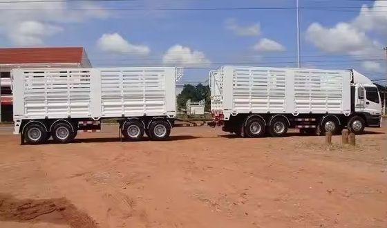 40-100 тонн стального материала забор с застежкой полный трейлер с механической подвеской