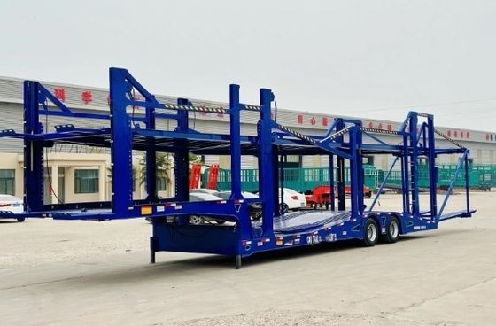 Wosheng 2 оси автотранспортный трейлер двойной палубы автотранспортный полуприцеп для прочного