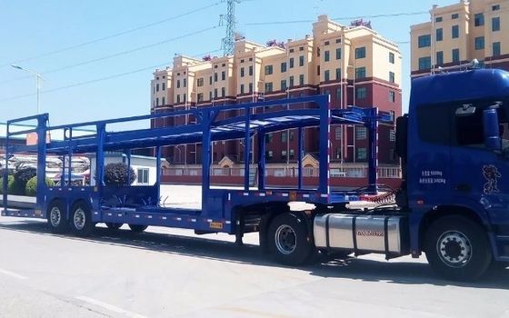 Wosheng 2 оси автотранспортный трейлер двойной палубы автотранспортный полуприцеп для прочного