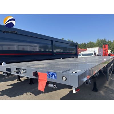 20ft 40ft Контейнер плоский грузовик полуприцеп с 3 мм 4 мм зерновой платформы