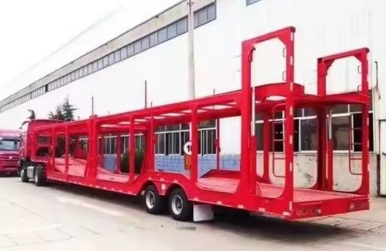 Транспорт 6-10 автомобилей с Wosheng 2 Axles Car Carrier Trailer и дизайном двойной палубы