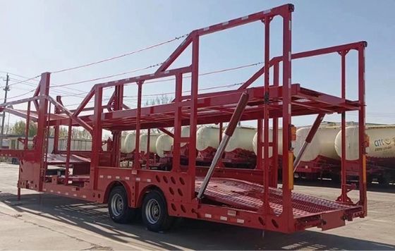 Транспорт 6-10 автомобилей с Wosheng 2 Axles Car Carrier Trailer и дизайном двойной палубы