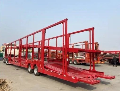 Транспорт 6-10 автомобилей с Wosheng 2 Axles Car Carrier Trailer и дизайном двойной палубы