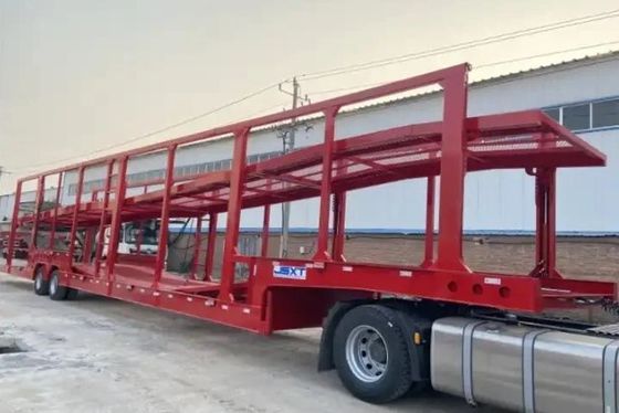 Транспорт 6-10 автомобилей с Wosheng 2 Axles Car Carrier Trailer и дизайном двойной палубы