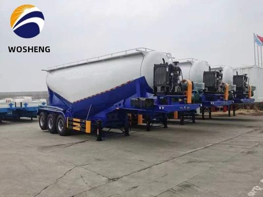 3 оси 45-60cbm Цементный танкер Полуприцеп с дизельным двигателем Deutz / Huafeng / Weichai