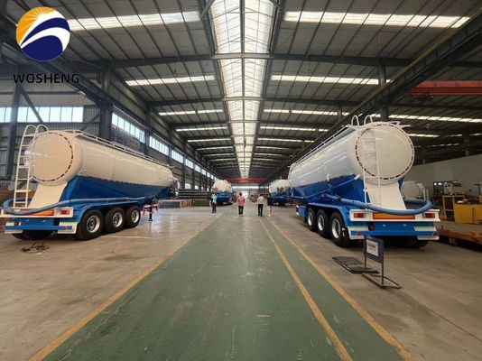3 оси 45-60cbm Цементный танкер Полуприцеп с дизельным двигателем Deutz / Huafeng / Weichai