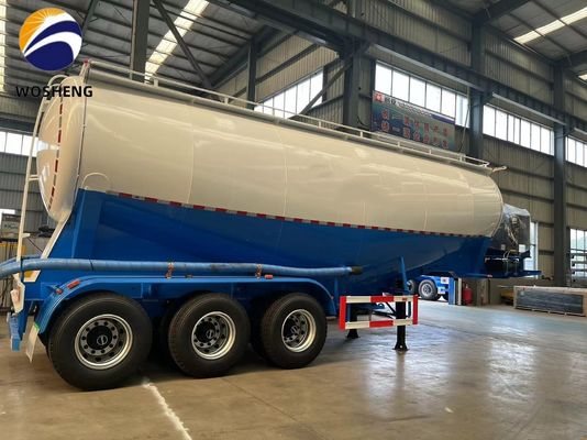 3 оси 45-60cbm Цементный танкер Полуприцеп с дизельным двигателем Deutz / Huafeng / Weichai