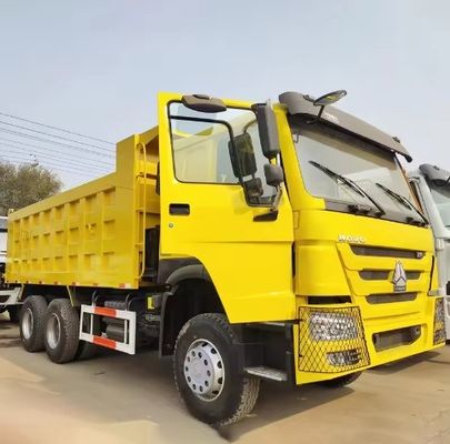 6X4 приводное колесо подержанный Sinotruk HOWO 371 лошадиных сил Дамп-грузовик для добычи полезных ископаемых в России