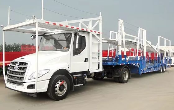 Настраиваемая 2-осевая полуприцепная автотранспортная установка для перевозки 6-8 единиц транспортных средств