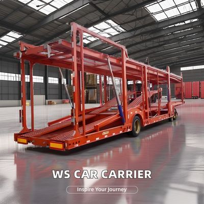 Прицеп для грузовиков Прямой OTTC 2 оси Автотранспортный прицеп Полуприцеп для автомобильной перевозки