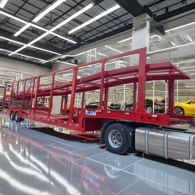 Прицеп для грузовиков Прямой OTTC 2 оси Автотранспортный прицеп Полуприцеп для автомобильной перевозки