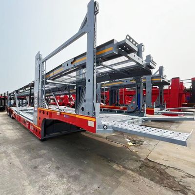 9800kg Тара Вес 3 оси 6/8/10 Автомобили Транспортный трактор Полуприцеп для автомобильной перевозки